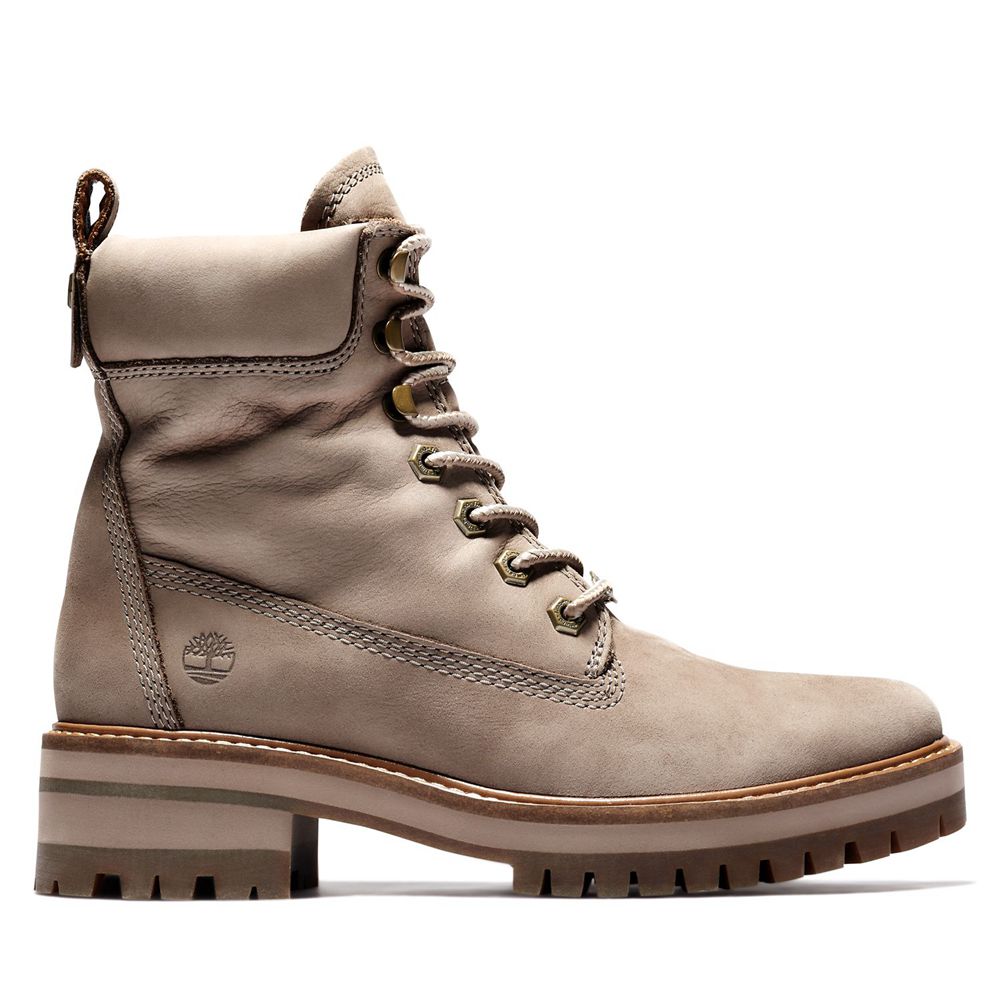 Bototos Timberland Mujer 6-Inch Courmayeur Valley Gris - Chile ZUW-368951